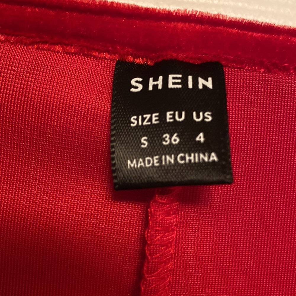 NWOT Shein Red Long Sleeve Dress…size S - Picture 3 of 4